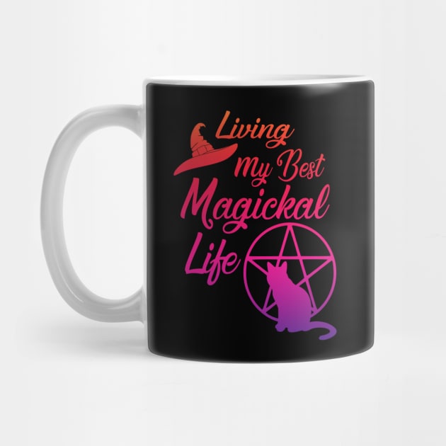 Living My Best Magickal Life Rainbow Pentacle Cheeky Witch by Cheeky Witch